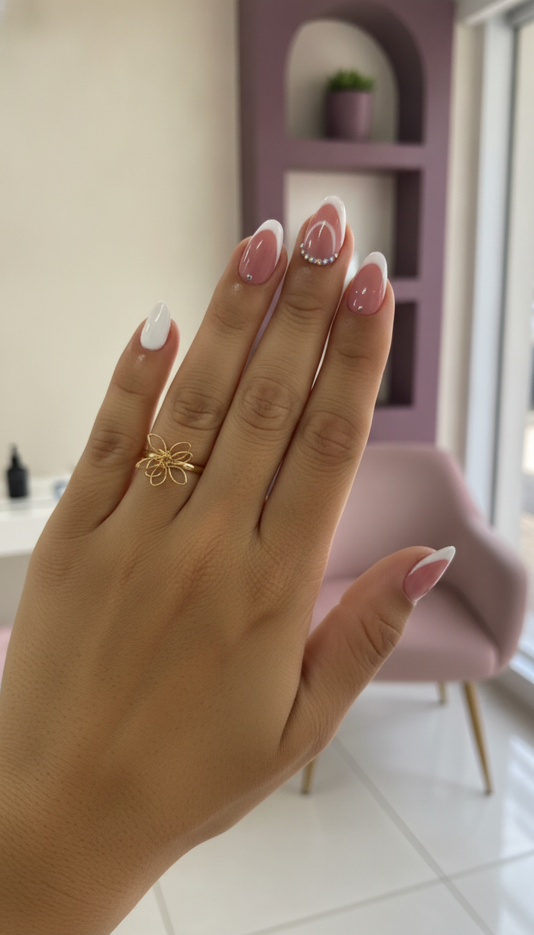 Arte de manicure para stories preparada pela plataforma